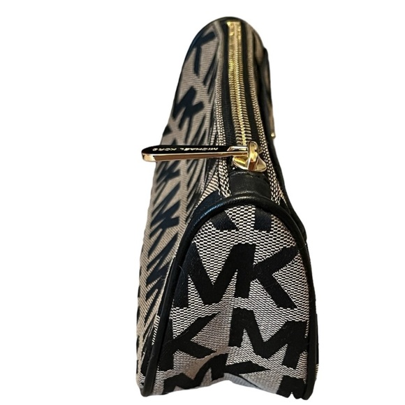 Michael by Michael Kors MK Logo Pencil Case/Cosmetic Bag Black w/ Gold Hardware - Picture 4 of 16